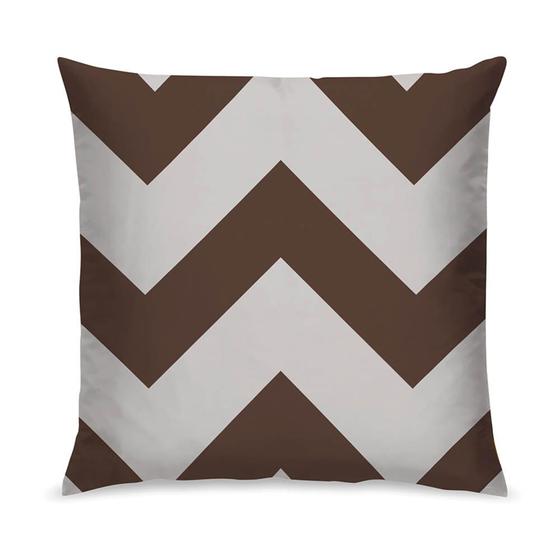 Imagem de Capa para Almofada Maxi Chevron Casa Dona Marrom 45x43cm