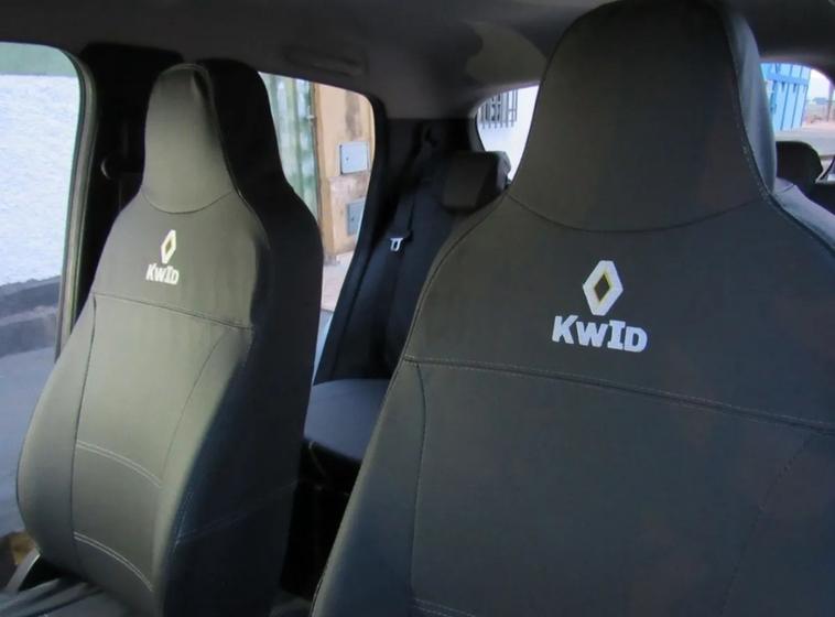 Imagem de capa para banco automotivo em couro preto para renault kwid 19/20