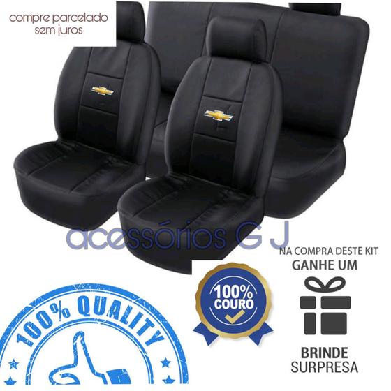 Imagem de capa para banco de carro 100% em couro preto para classic 2012