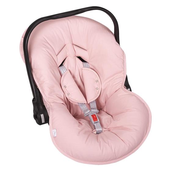 Imagem de Capa Para Bebê Conforto Ajustável Almofadada Batistela Rosa