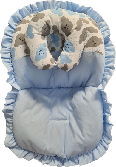 Imagem de Capa para bebe Conforto+Apoio de pescoço Nuvem Azul bebe Menino