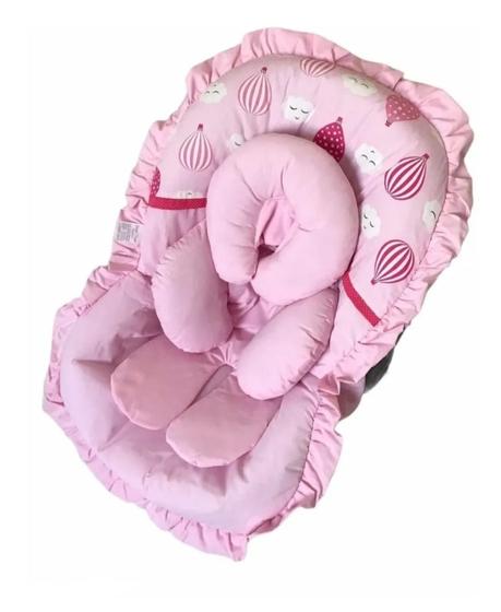 Imagem de Capa para Bebe conforto Baloes Rosa+Apoio de Corpo