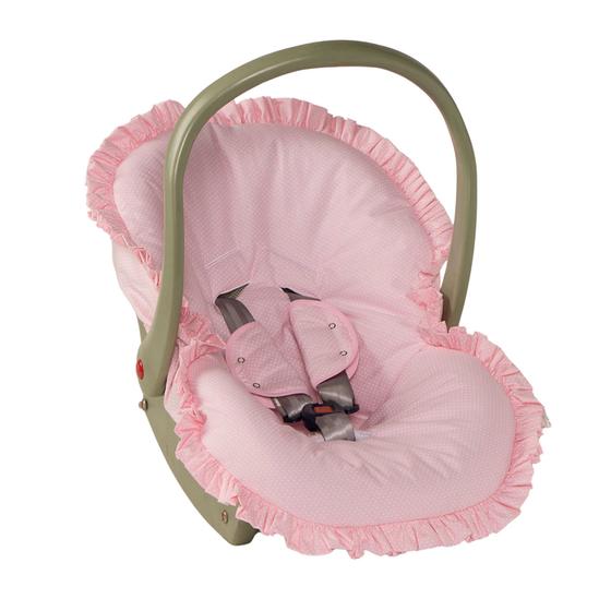 Imagem de Capa Para Bebê Conforto Com Babado 100% Algodão Macia Menina Menino Bebê