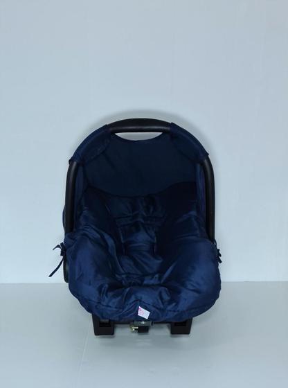 Imagem de Capa Para Bebe Conforto Com Capota MicroPercal 200 Fios 2 Peças Acolchoada Azul Marinho