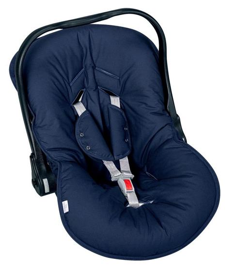 Imagem de Capa para Bebê Conforto com Protetor de Cinto Marinho - Batistela Baby - Envio Imediato