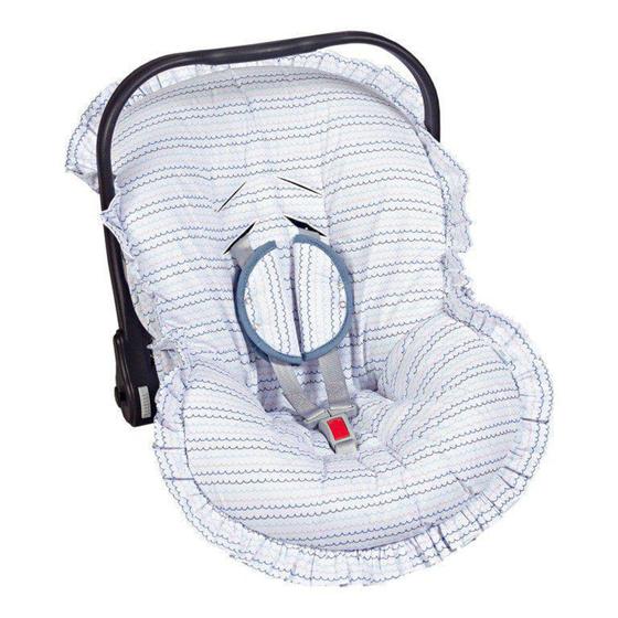 Imagem de Capa para Bebê Conforto com Protetor de Cinto Ondinha - Batistela Baby