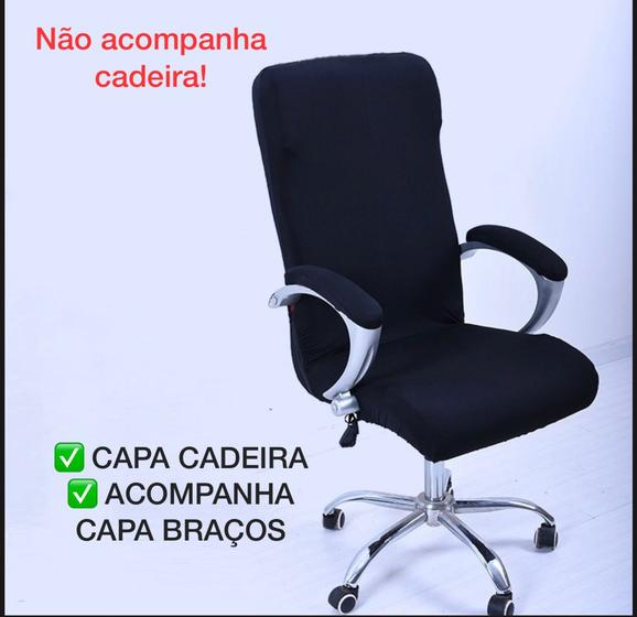 Capa Para Cadeira De Escritorio Executiva Malha Preta Menor preço em Capa Para Cadeira De Escritorio Executiva Malha Preta