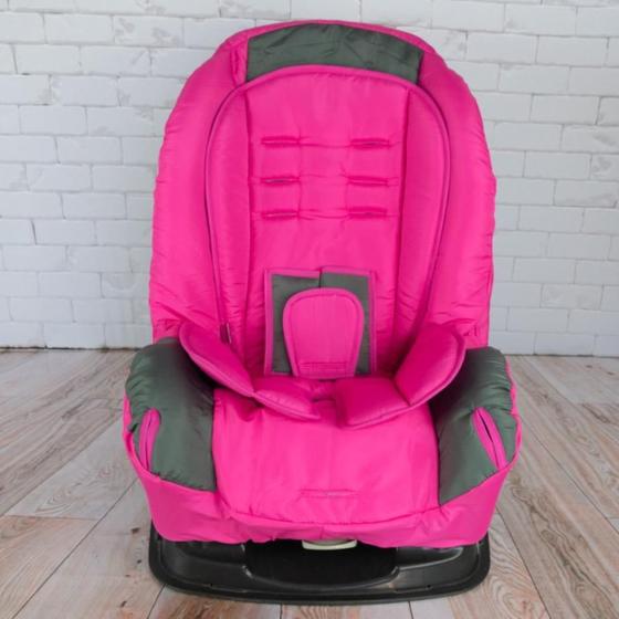 Imagem de Capa para cadeira e acolchoado extra - cinza chumbo com pink
