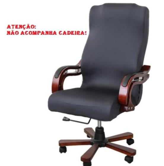 Capa Para Cadeira Executiva c/ Braços Cor Preto Alta Resistência Menor preço em Capa Para Cadeira Executiva c/ Braços Cor Preto Alta Resistência