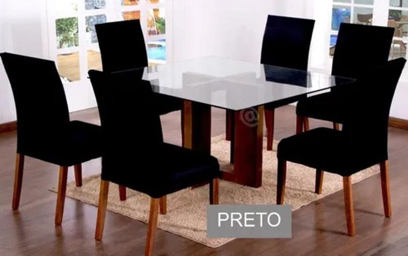 Imagem de Capa Para Cadeira Mesa De Jantar 04 Lugares Malha Gel Oferta