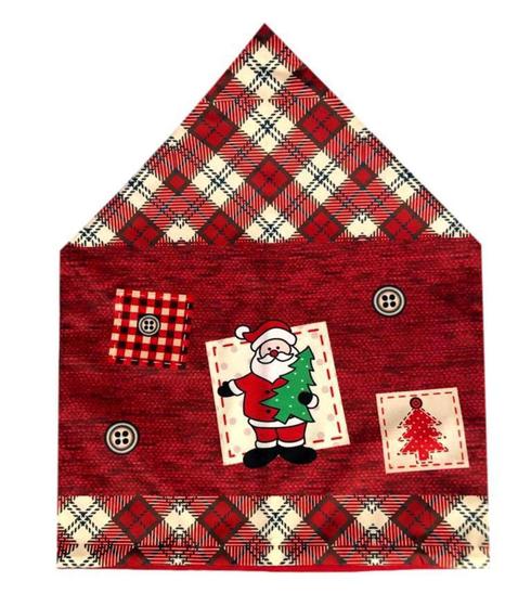 Imagem de Capa Para Cadeira Papai Noel Natal Enfeite 45x55cm Vermelha - Master Christimas