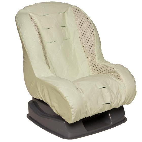 Imagem de Capa Para Cadeirinha de Carro de Bebê com Protetor de Cinto Verde. - Happy Baby