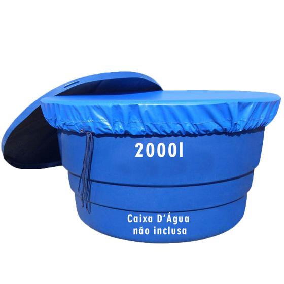 Capa para caixa d' água redonda de 2000 litros em lona Menor preço em Capa para caixa d' água redonda de 2000 litros em lona