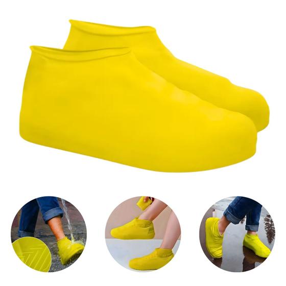 Imagem de Capa para Calçado Silicone Protetor Sapato G 41 ao 45 Amarelo