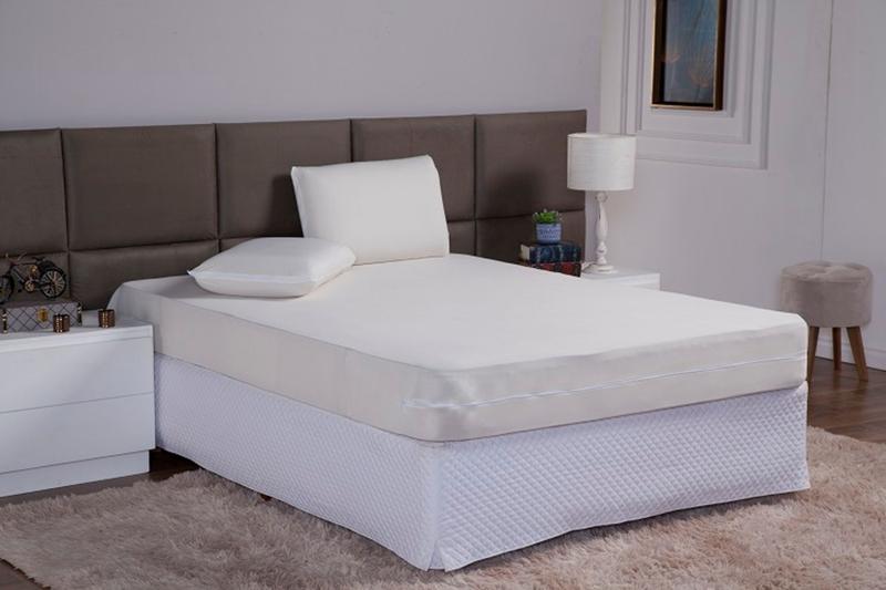 Imagem de Capa Para Cama de Solteiro 30cm Altura Malha Gel Com Zíper Protege e Renova o Colchão!