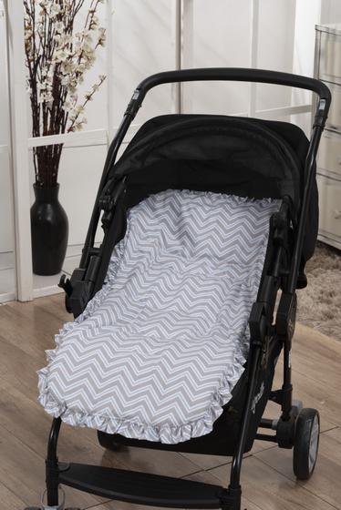 Imagem de capa para carrinho e bebe conforto unissex chevrom para carrinho  100 % Algodão - Super Resistente!