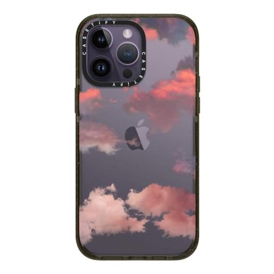 Imagem de Capa para celular CaseTify Impact iPhone 14 Pro Max Clouds preta