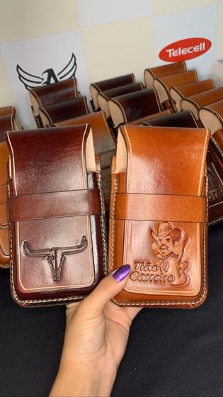 Capa Para Celular em Couro Premium - Modelo Bainha - Para Cintos ...