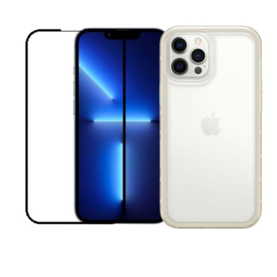 Imagem de Capa para Celular Iphone Anti-Impacto Resistente + Película de Vidro 3D Acessórios Proteção Premium