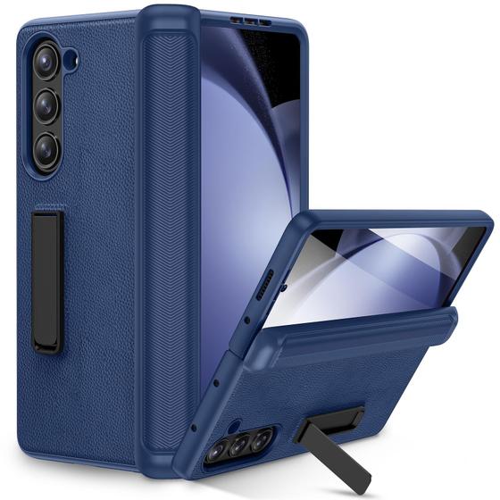 Imagem de Capa para celular Ruky Stand com protetor de tela Samsung Galaxy Z Fold 5 azul