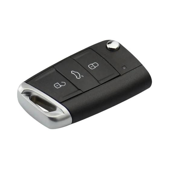 Capa para Chave de Carro VW Golf 7 GTI, Skoda Octavia A7 e Seat - 3 Botões - Dobrável e Remota Menor preço em Capa para Chave de Carro VW Golf 7 GTI, Skoda Octavia A7 e Seat - 3 Botões - Dobrável e Remota