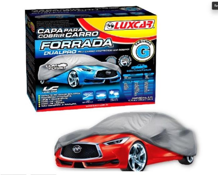 Imagem de Capa para Cobrir Carro DualPro com Forro - Tamanho G