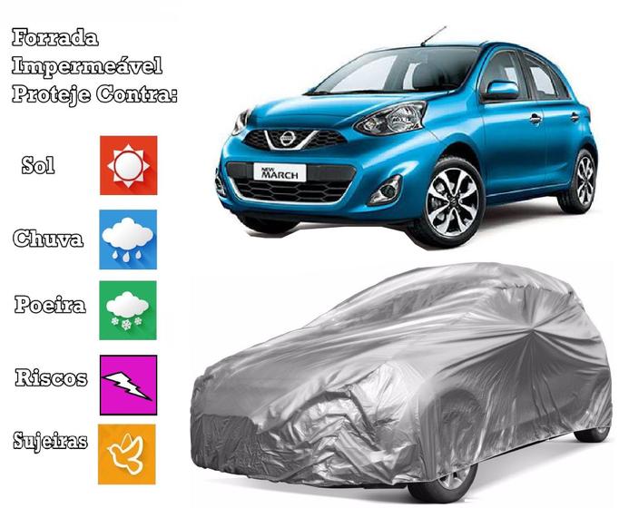 Imagem de Capa Para Cobrir Carro Nissan March Com Forro impermeável