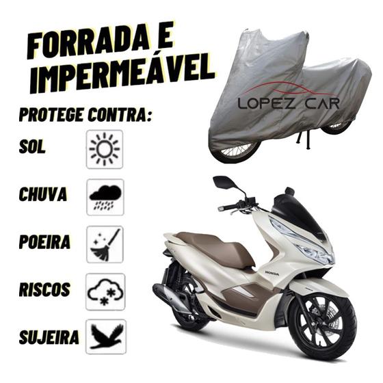 Imagem de Capa Para Cobrir Moto Honda PCX 100% Forrada 100% Impermeável - LOPEZCAR