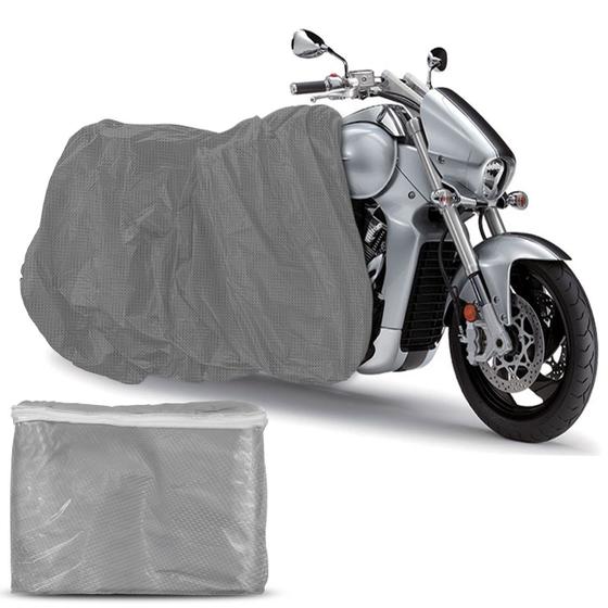 Capa Para Cobrir Moto Proteção Impermeável Raios UV Com Elástico Não Risca a Pintura Universal Prata Menor preço em Capa Para Cobrir Moto Proteção Impermeável Raios UV Com Elástico Não Risca a Pintura Universal Prata