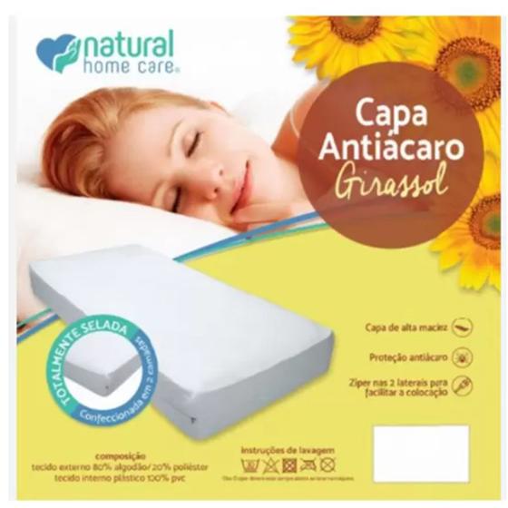 Capa para Colchao Anti Acaro Girassol Natural Home Care Casal ...