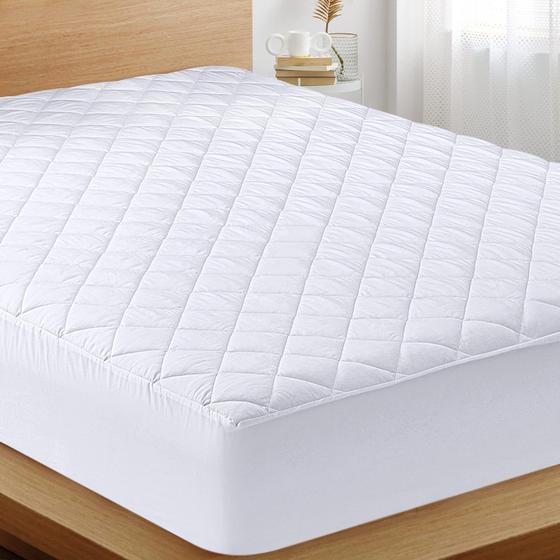 Imagem de Capa para Colchao Casal Impermeavel Box Protetor de Colchão Enxoval Branco Poliester 138xm X 188cm