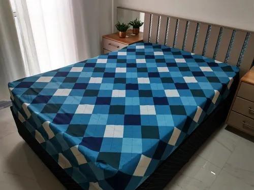 Imagem de Capa para colchão de casal tecido grosso com ziper fácil de colocar colchão Padrão