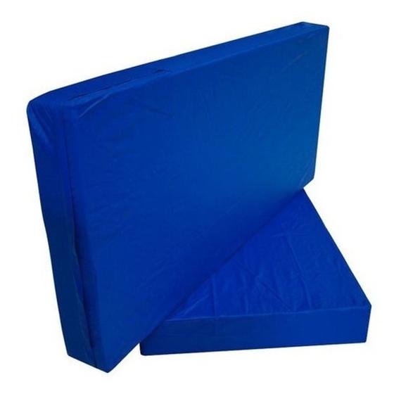 Imagem de Capa para Colchão Solteiro 188 x 88 x 30cm Vinil Azul com Zíper - Magic Bag