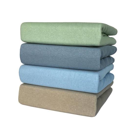 Imagem de Capa para Colchão Solteiro em Malha 100% Algodão com Ziper 30 cm altura - Azul