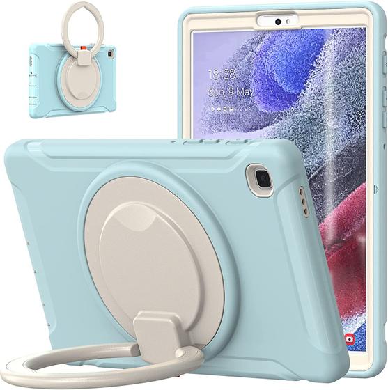 Imagem de Capa para Galaxy Tab A7 Lite, azul, infantil, à prova de choque, suporte, porta-lápis