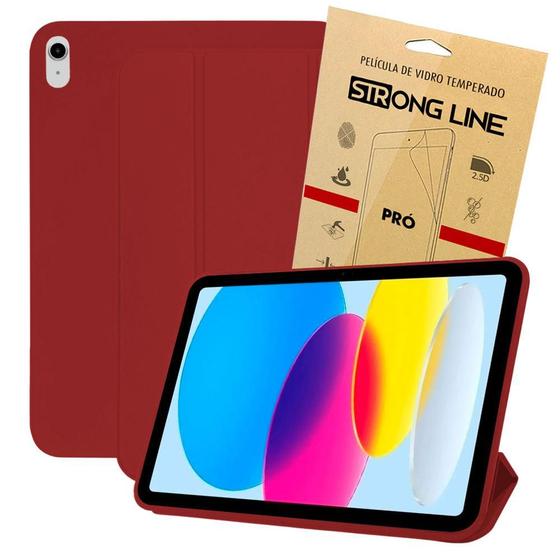 Imagem de Capa Para Ipad 10 10.9 10ª Geração Case Smart Resistente Proteção Fina Magnética + Pelicula de Vidro