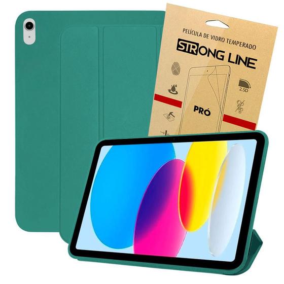 Imagem de Capa Para Ipad 10 10.9 10ª Geração Case Smart Resistente Proteção Fina Magnética + Pelicula de Vidro