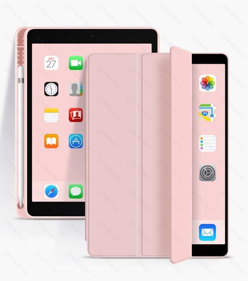 Imagem de Capa Para iPad 6 ou 5 Geração 9.7 Capinha Tablet Smart Case Cover Protetora Anti Impacto com Compartimento Espaço p/ Caneta Pencil Premium Magnética