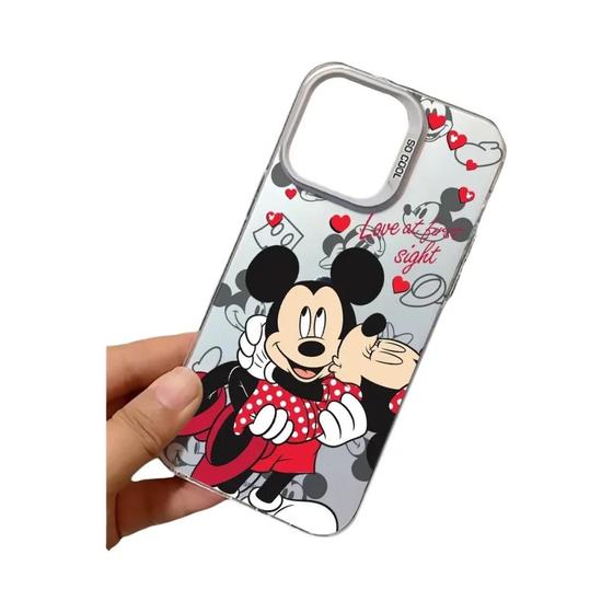 Imagem de Capa para iPhone 15/14/13/12/11 - Mickey e Minnie Mouse Colorida