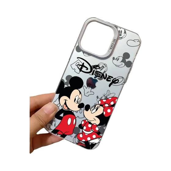 Imagem de Capa para iPhone 15/14/13/12/11 - Mickey e Minnie Mouse Colorida