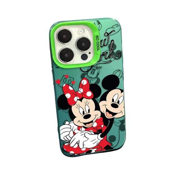 Imagem de Capa para iPhone 15/14/13/12/11 - Mickey e Minnie Mouse Colorida