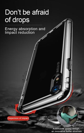 Imagem de Capa para Iphone XS 6.5 Baseus Safety - Transparente Black