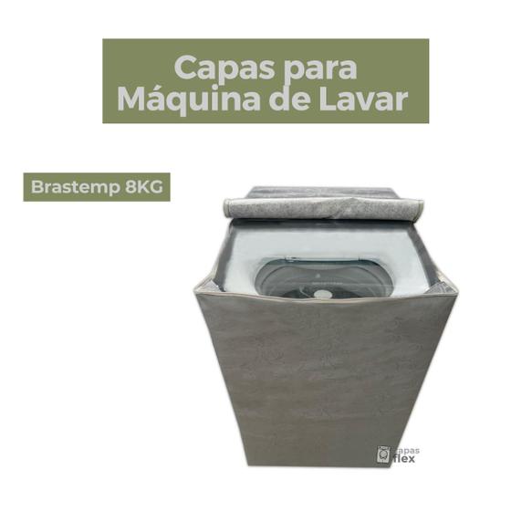 Imagem de Capa para lavadora brastemp 8kg impermeável flex