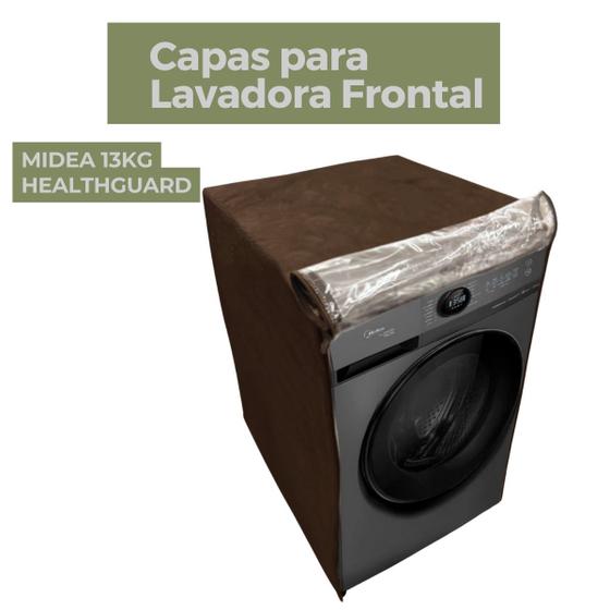 Imagem de Capa para lavadora midea 13kg healthguard transparente flex