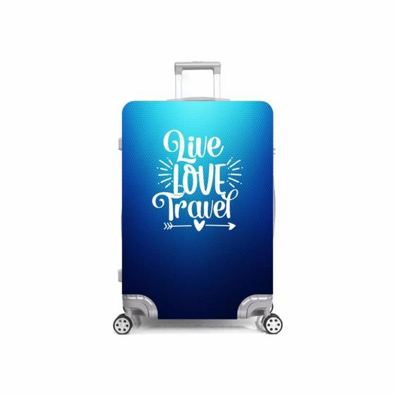 Imagem de Capa Para Mala De Viagem Bordo Estampa Live Love Travel