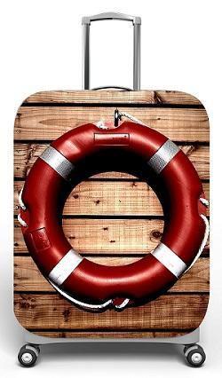 Imagem de Capa para mala de viagem P Onboard, medidas max C35x A55 x P23cm Boia Retro Nautica