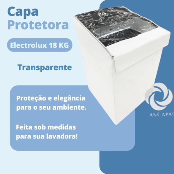Imagem de Capa para máquina de lavar electrolux 18kg lei18 transparente
