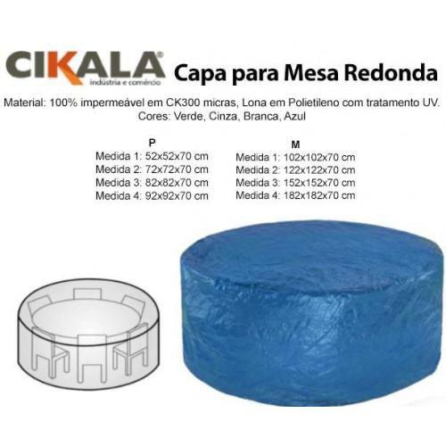 Imagem de Capa Para Mesa Redonda Impermeável P Azul