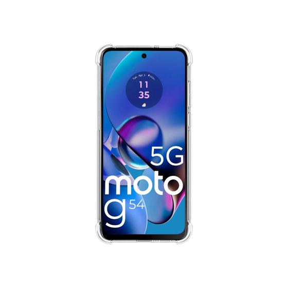 Imagem de Capa para Moto G54 transparente+ Película de vidro 3D 