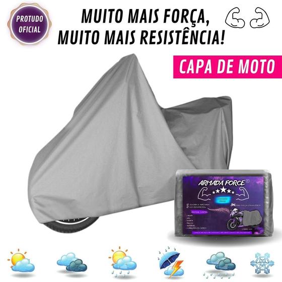 Imagem de Capa Para Moto tamanho P 100% Forrada Impermeável Armada Force